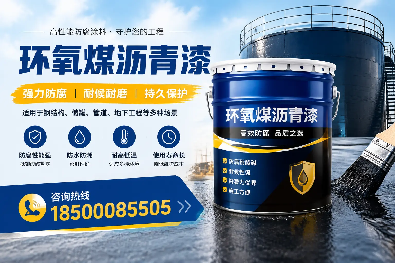 环氧煤沥青漆在工业中的应用,新北企业的选择